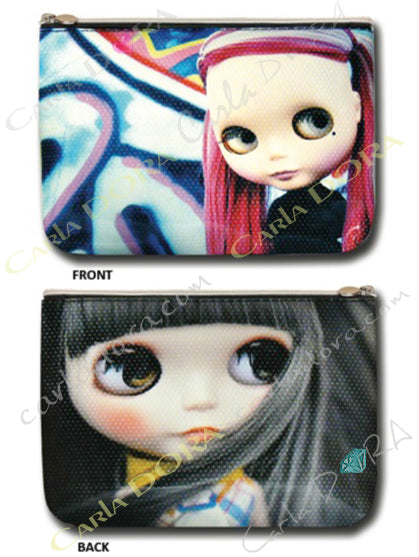 POCHETTE POUPEE STREET ART GRAFFITI TAG, PETITE POCHETTE FEMME STREET ART TAG GRAFFITI