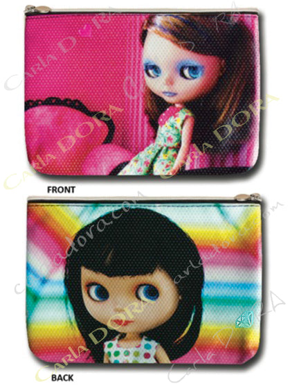 POCHETTE POUPEE MAQUILLAGE ARC EN CIEL, PETITE POCHETTE ARC EN CIEL FEMME POUPEE MAQUILLAGE